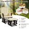 Costway Glider and Ottoman Cushion Set Wood Baby Nursery Rocking Chair Beige/Brown/Dark Grey/Light Grey/Pink/Grey